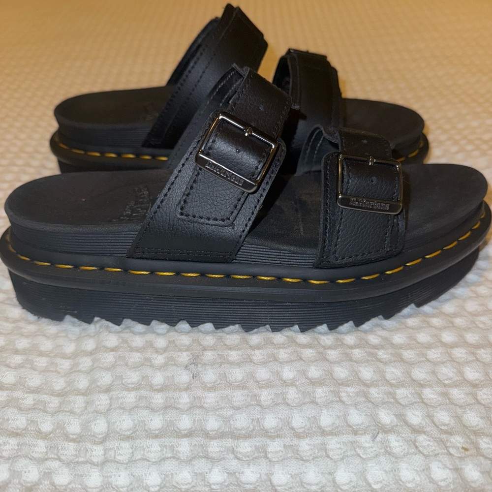 Dr. Martens Black Leather Sandals